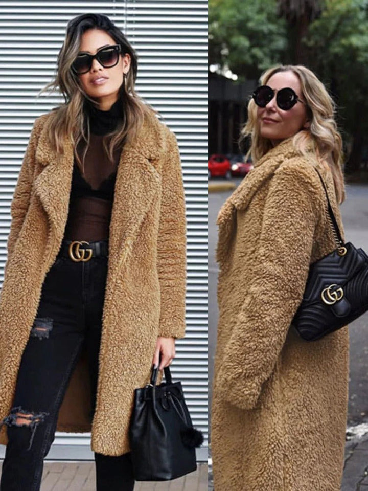Women's Long Teddy Winter Coat | Fluffy Oversized