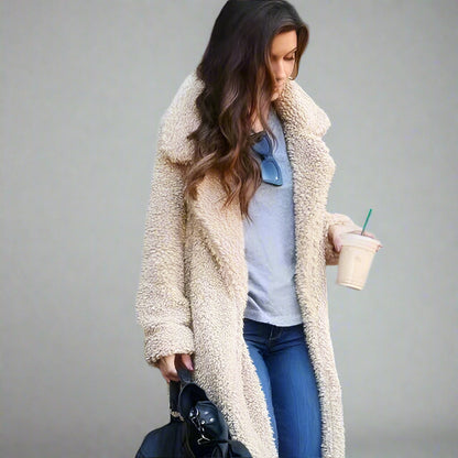 Women's Long Teddy Winter Coat | Fluffy Oversized