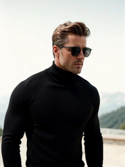 Men’s Knitted Turtleneck Sweater | Warm Long Sleeve