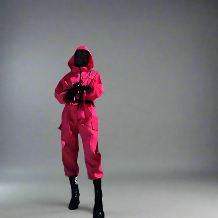 Halloween Costume Unisex Hooded Jumpsuit Outfit