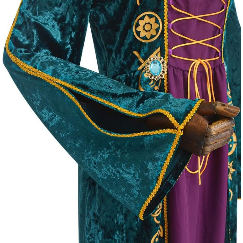 Velvet Long Sleeve Halloween Hocus Pocus Costume Dress | Maxi - Image 2