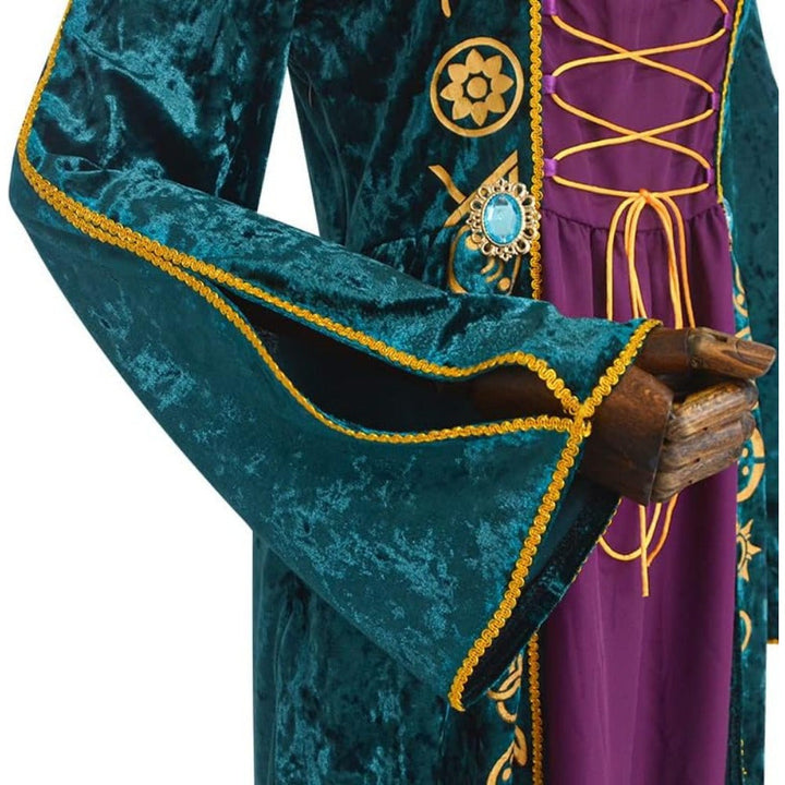 Velvet Long Sleeve Halloween Hocus Pocus Costume Dress | Maxi - Image 2