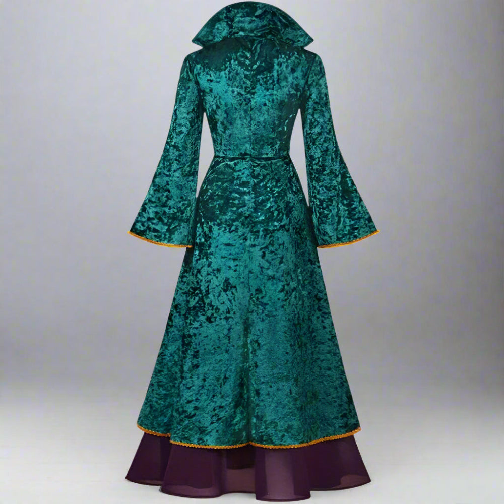 Velvet Long Sleeve Halloween Hocus Pocus Costume Dress | Maxi - Image 4