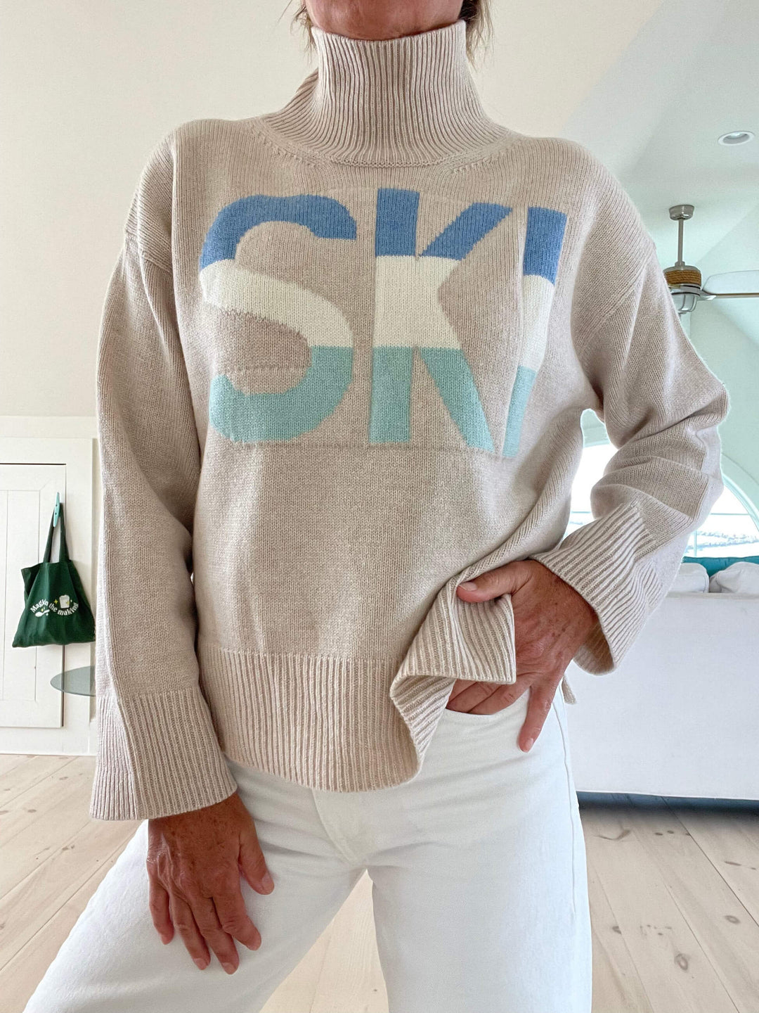 Women's Knitted Turtleneck Sweater | Winter, Graphic