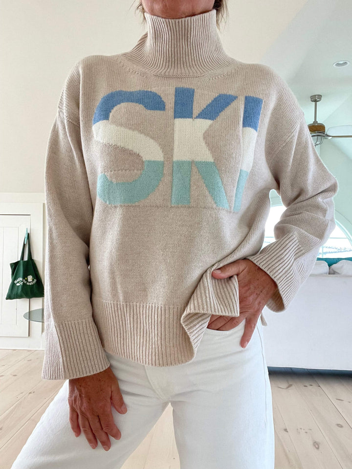 Women's Knitted Turtleneck Sweater | Winter, Graphic