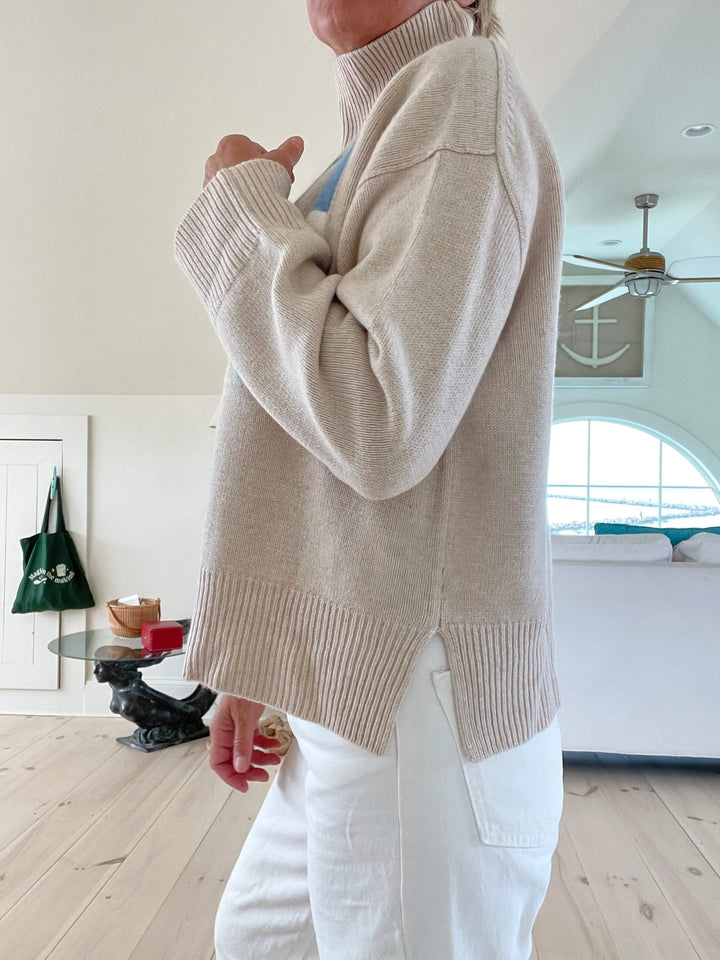 Women's Knitted Turtleneck Sweater | Winter, Graphic
