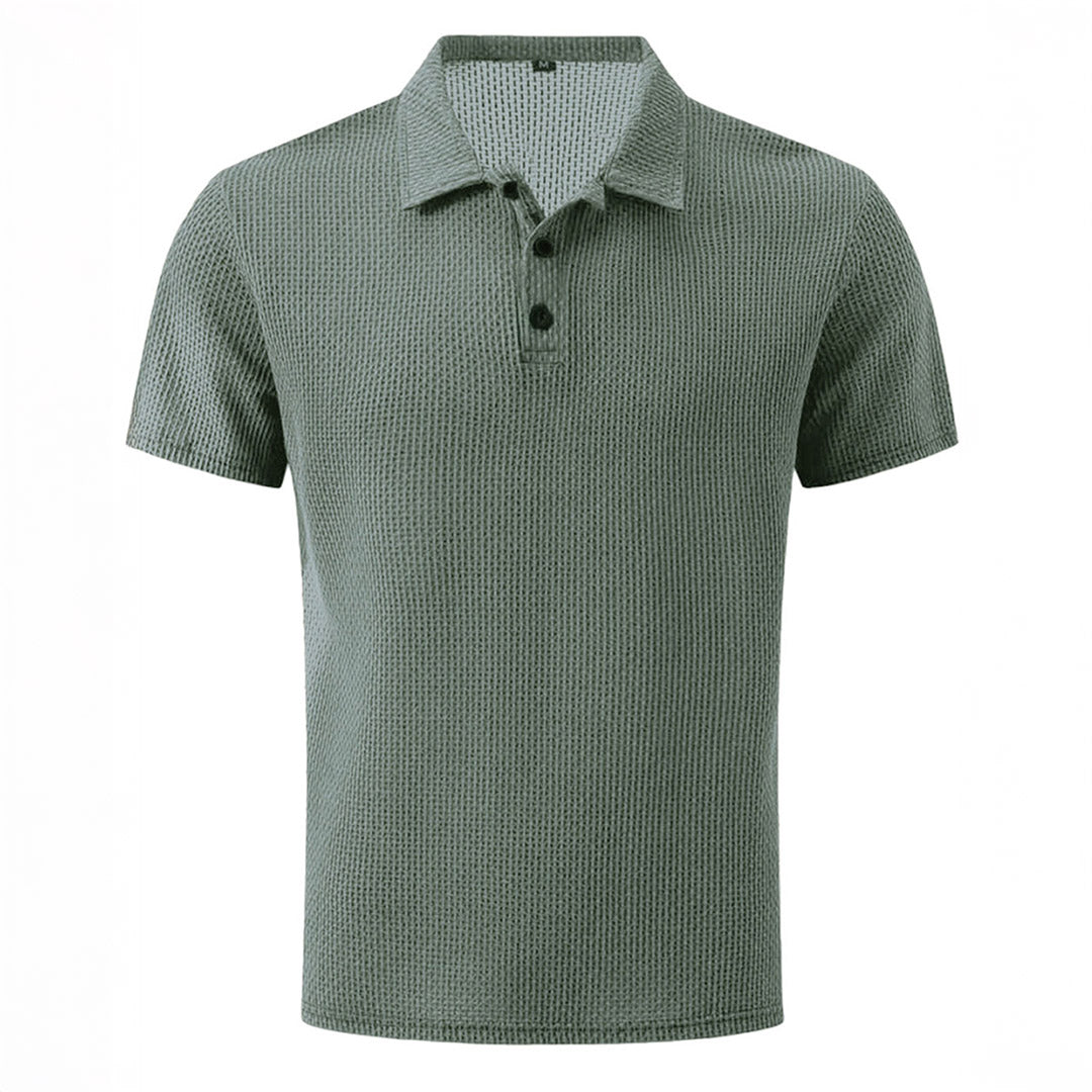 Men’s Casual Polo T Shirt | Short Sleeve Textured Style