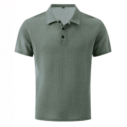Men’s Casual Polo T Shirt | Short Sleeve Textured Style