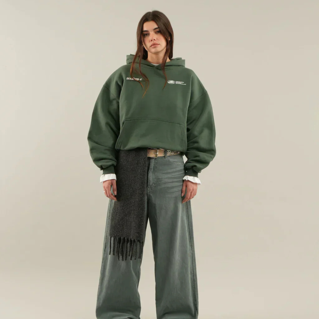 Women’s Oversized Graphic Sweatshirt Hoodie | Cropped Fit