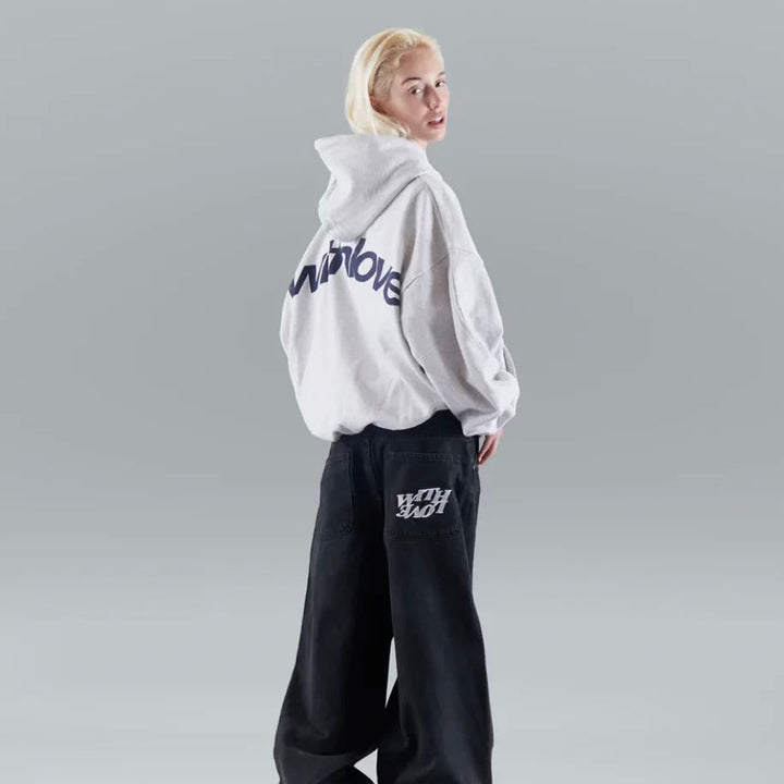 Women’s Oversized Graphic Sweatshirt Hoodie | Cropped Fit