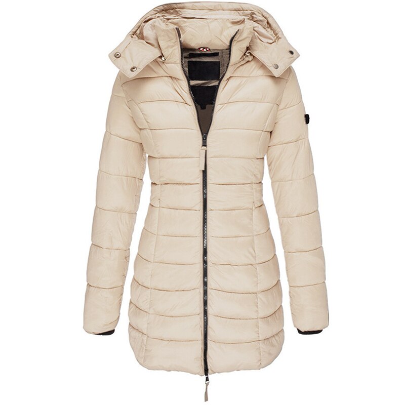 Women’s Long Puffer Winter Jacket | Quilted Hooded