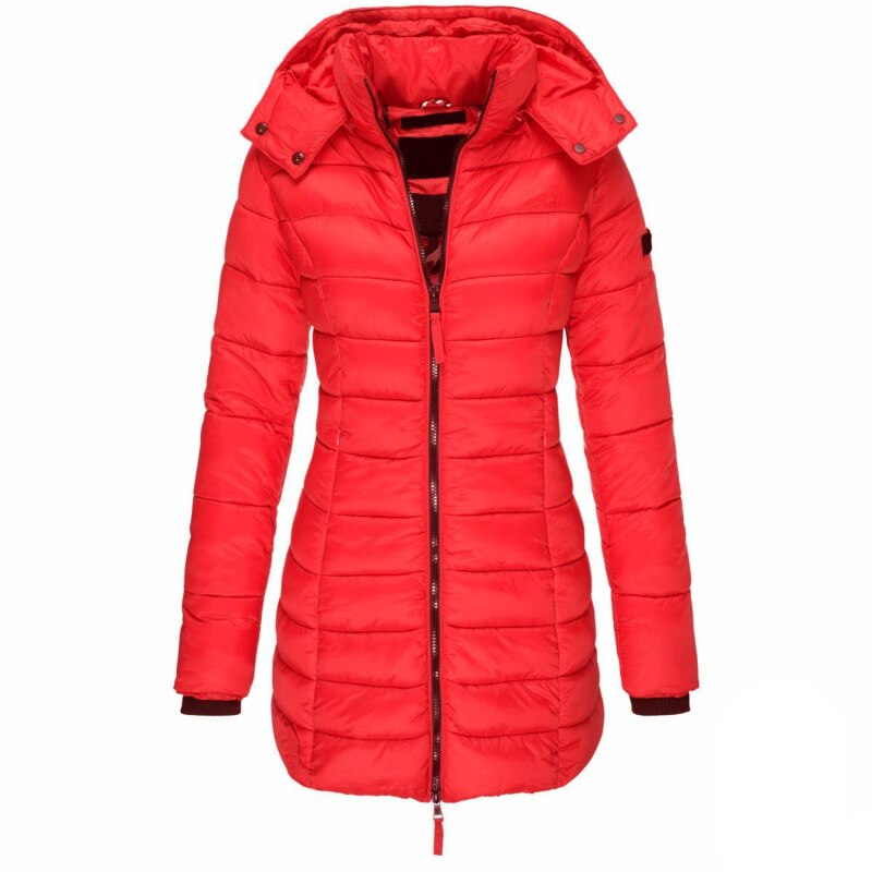 Women’s Long Puffer Winter Jacket | Quilted Hooded