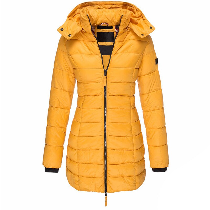Women’s Long Puffer Winter Jacket | Quilted Hooded