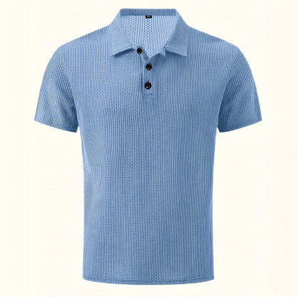 Men’s Casual Polo T Shirt | Short Sleeve Textured Style