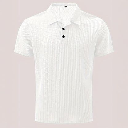 Men’s Casual Polo T Shirt | Short Sleeve Textured Style