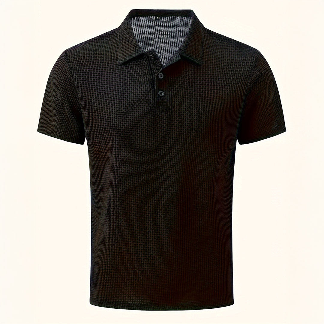 Men’s Casual Polo T Shirt | Short Sleeve Textured Style