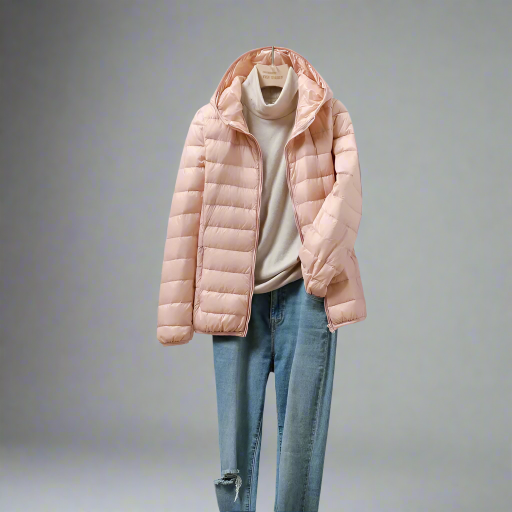 Women’s Lightweight Puffer Jacket | Winter Hooded Coat