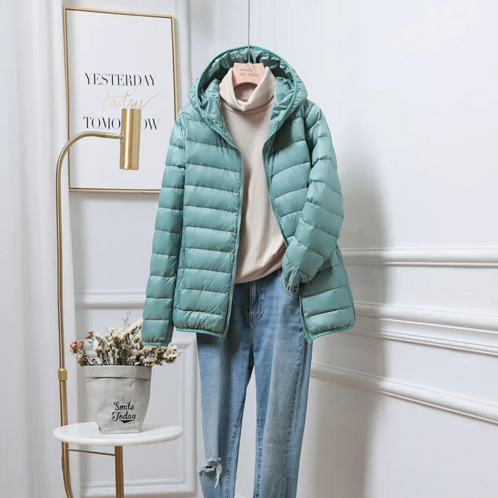 Women’s Lightweight Puffer Jacket | Winter Hooded Coat