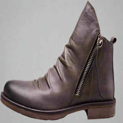 Men’s Ankle Leather Boots | Work Walking Slip On