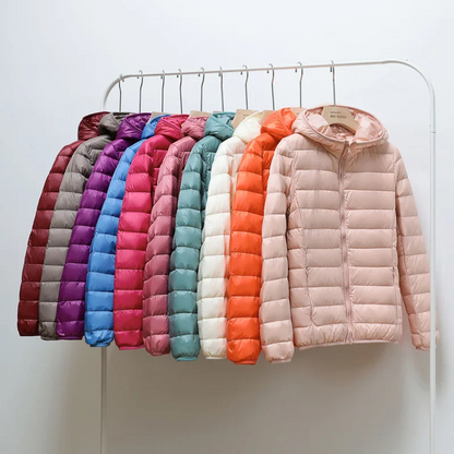 Women’s Lightweight Puffer Jacket | Winter Hooded Coat