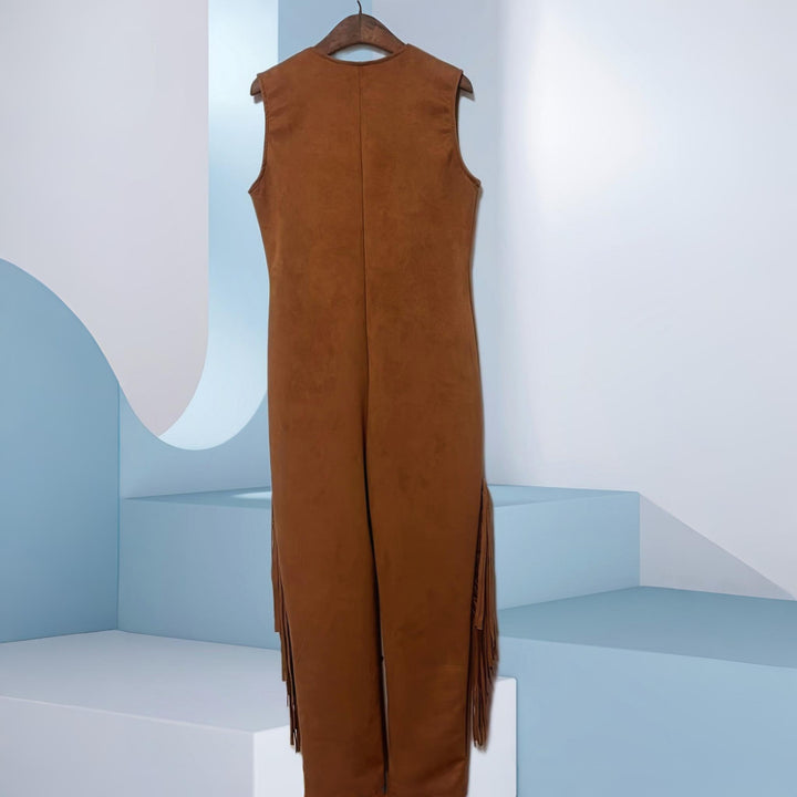 Halloween Costume Women Western Fringe Jumpsuit