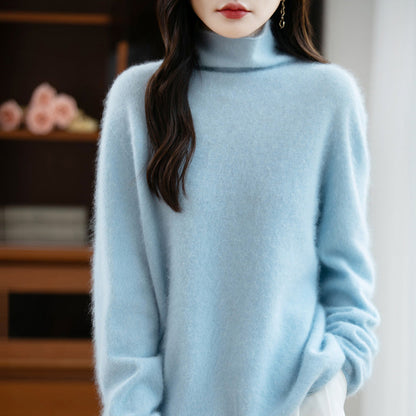 Women's Soft Cozy Fuzzy Sweater Warm Knit Pullover