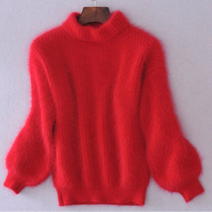 Women's Soft Cozy Fuzzy Sweater Warm Knit Pullover