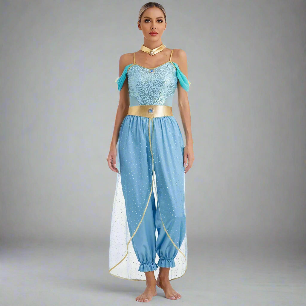 Women's Halloween Costume Jumpsuit | Sequin Sleeveless - Image 1