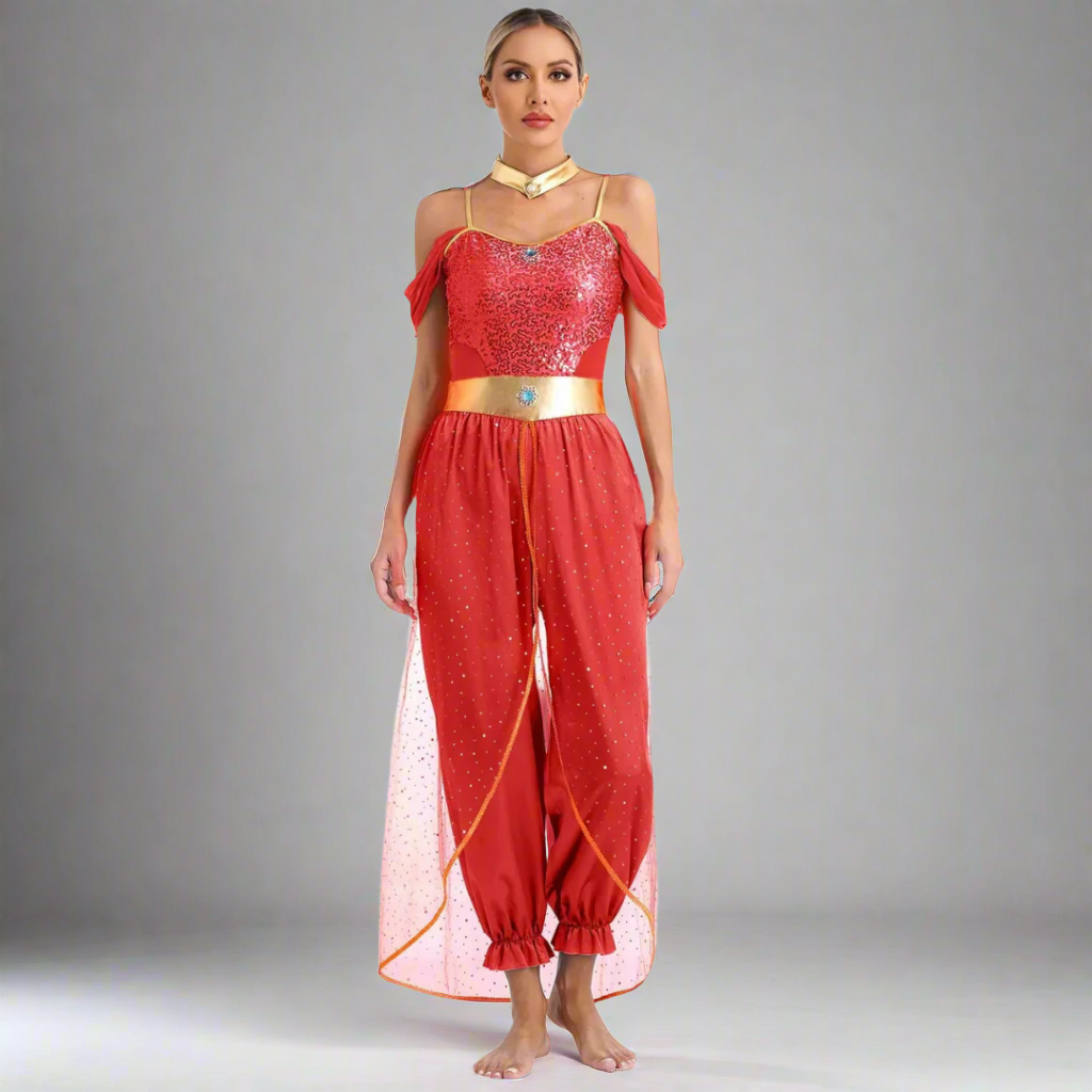 Women's Halloween Costume Jumpsuit | Sequin Sleeveless - Image 3