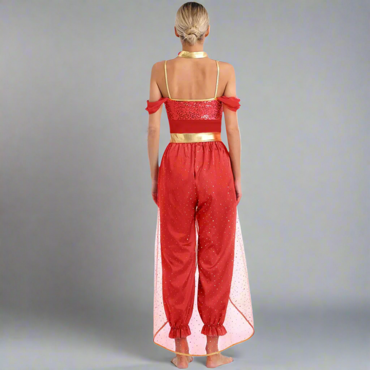 Women's Halloween Costume Jumpsuit | Sequin Sleeveless - Image 4