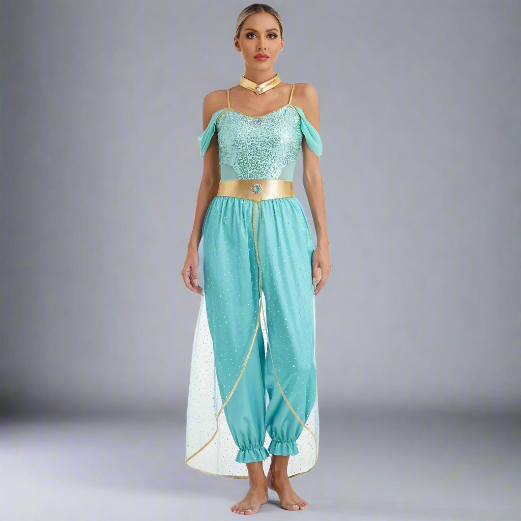 Women's Halloween Costume Jumpsuit | Sequin Sleeveless - Image 5