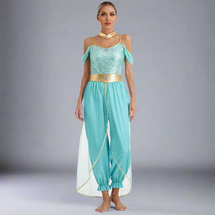 Women's Halloween Costume Jumpsuit | Sequin Sleeveless - Image 5