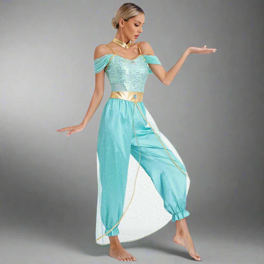 Women's Halloween Costume Jumpsuit | Sequin Sleeveless - Image 6