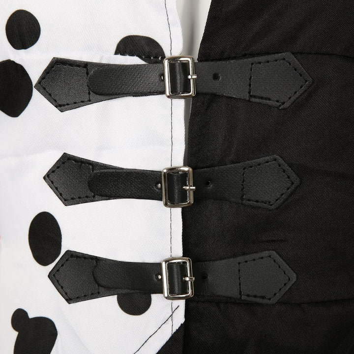 Women’s Hooded Halloween Movie Costume Dress | Asymmetrical Dalmatian - Image 5