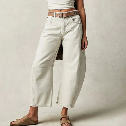 Women’s Wide Leg Cropped Jeans | Baggy Casual Fit