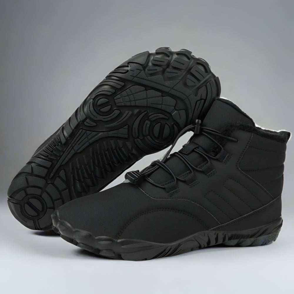 Men’s Waterproof Barefoot Snow Boots | Warm Fur Lined, Non Slip