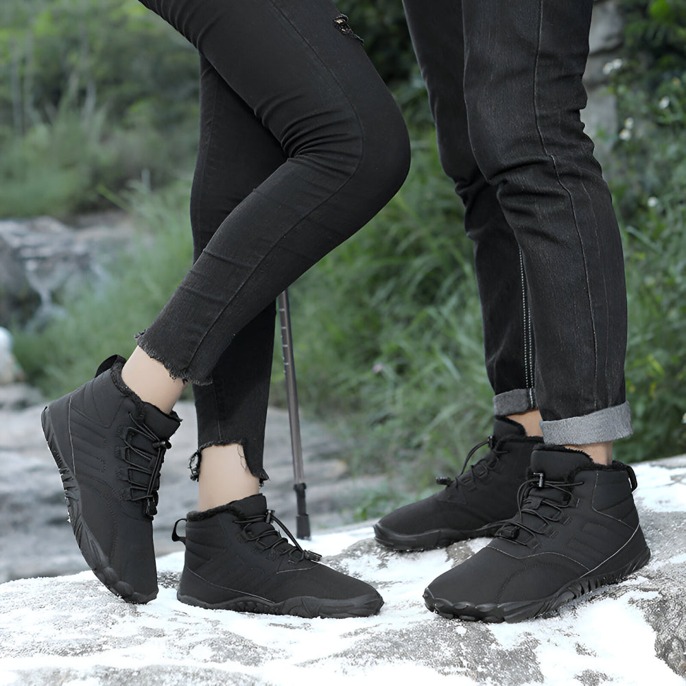 Men’s Waterproof Barefoot Snow Boots | Warm Fur Lined, Non Slip