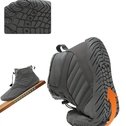 Men’s Waterproof Barefoot Snow Boots | Warm Fur Lined, Non Slip