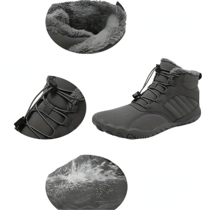 Men’s Waterproof Barefoot Snow Boots | Warm Fur Lined, Non Slip