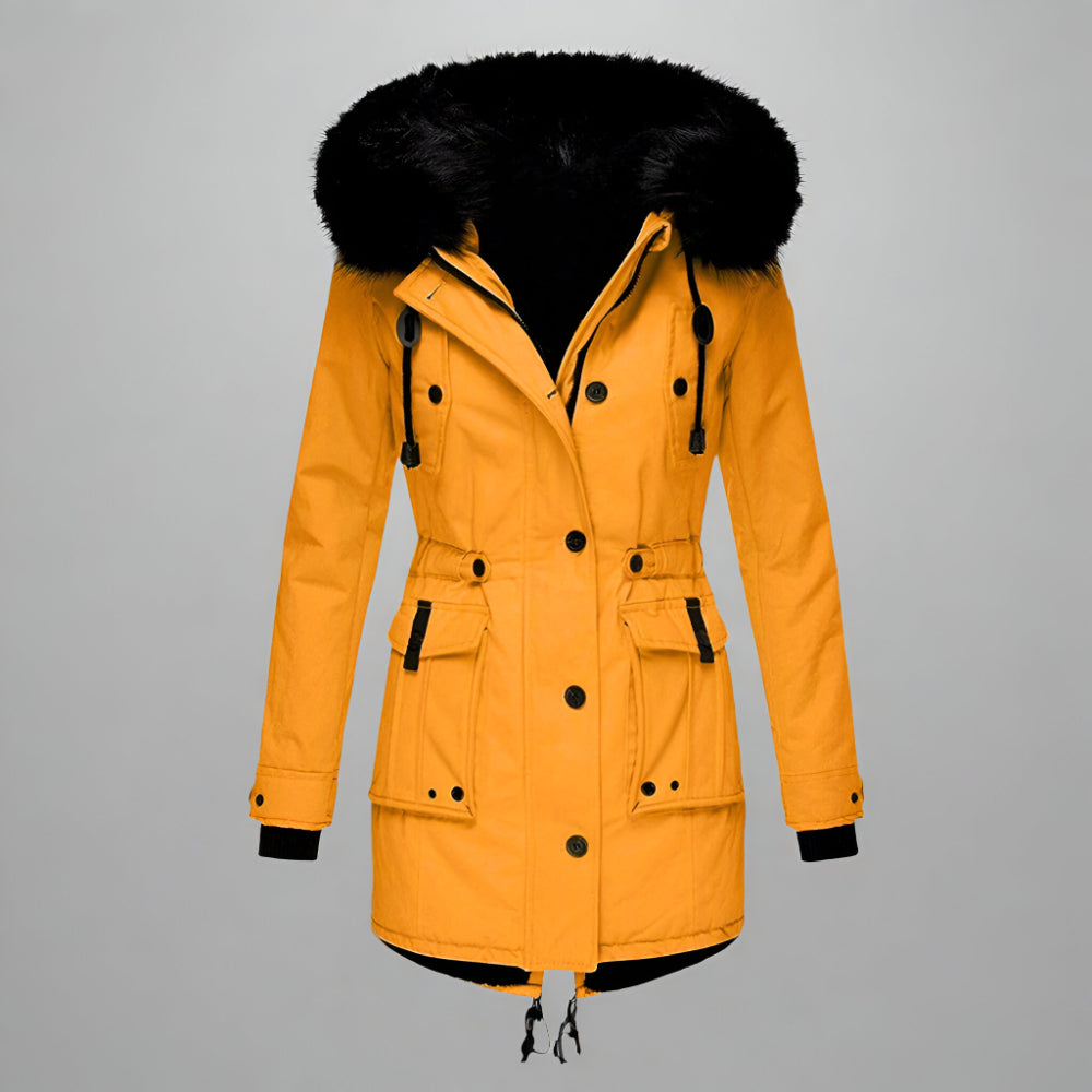 Women’s Warm Winter Parka Coat | Hooded Faux Fur