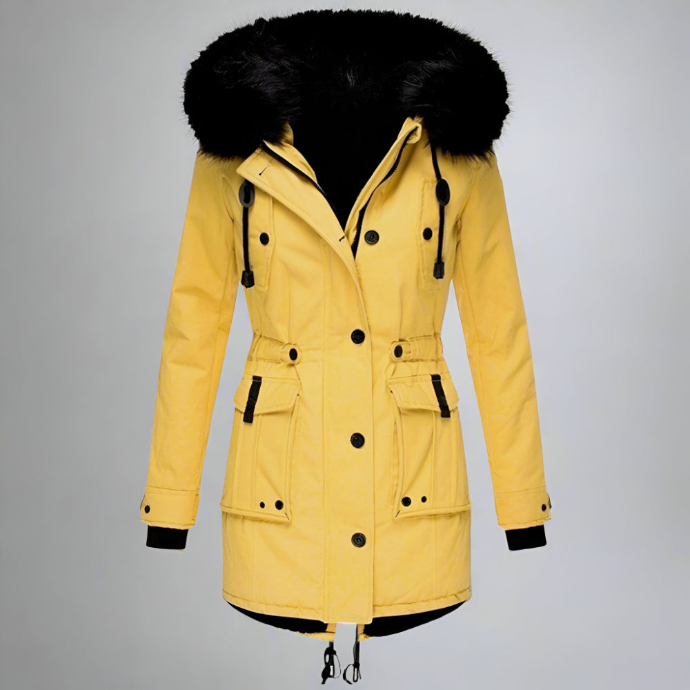Women’s Warm Winter Parka Coat | Hooded Faux Fur