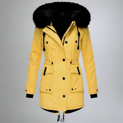 Women’s Warm Winter Parka Coat | Hooded Faux Fur