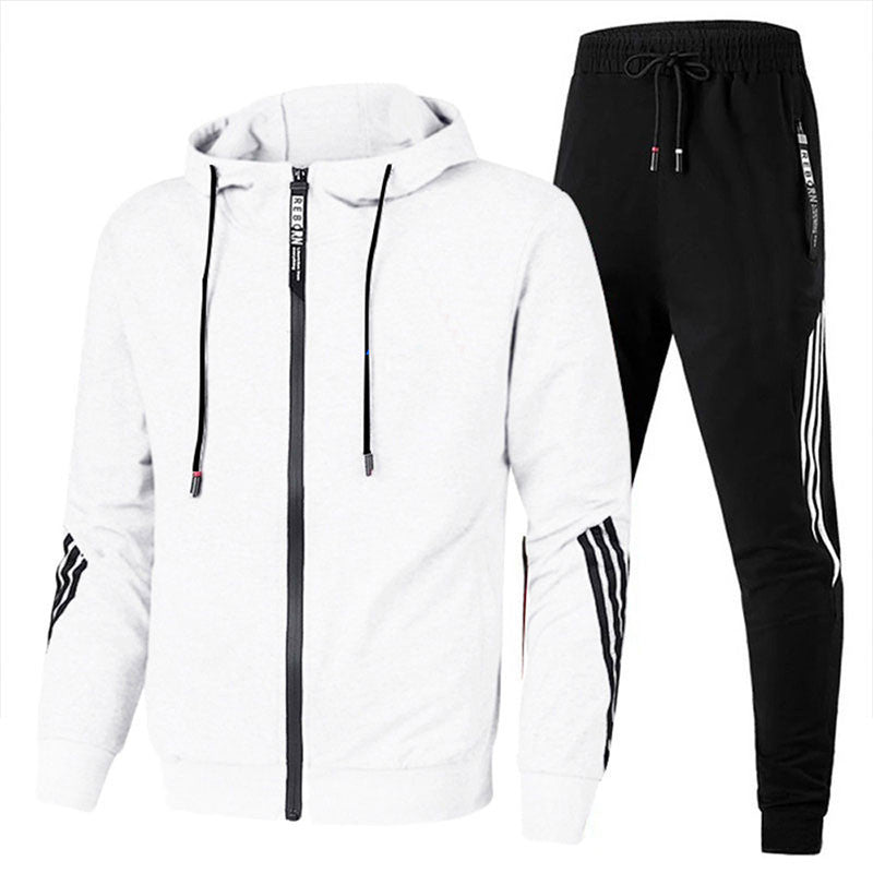 Comfortable Men's Tracksuit - Milan-White-S-State of Style