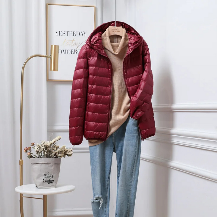 Women’s Lightweight Puffer Jacket | Winter Hooded Coat