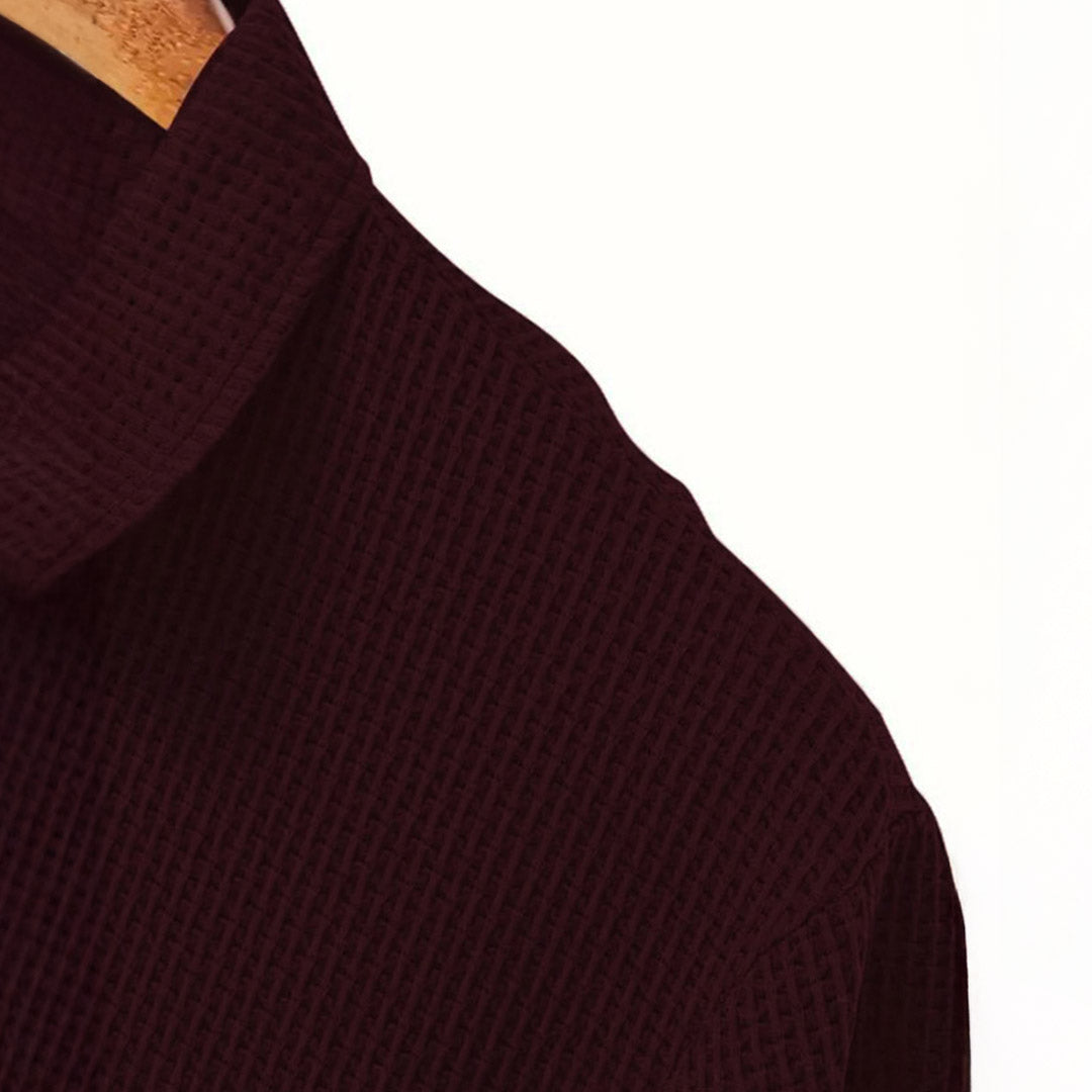 Men’s Casual Polo T Shirt | Short Sleeve Textured Style