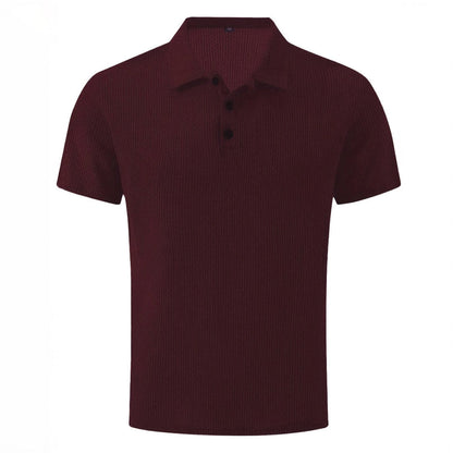Men’s Casual Polo T Shirt | Short Sleeve Textured Style