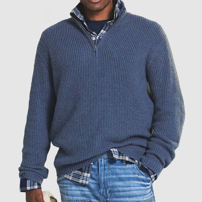 Men’s Knitted Half Zip Jumper | Warm Winter Sweater
