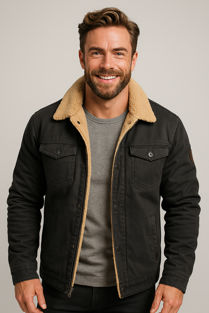 Men's Winter Jacket | Warm Sherpa Lined Coat